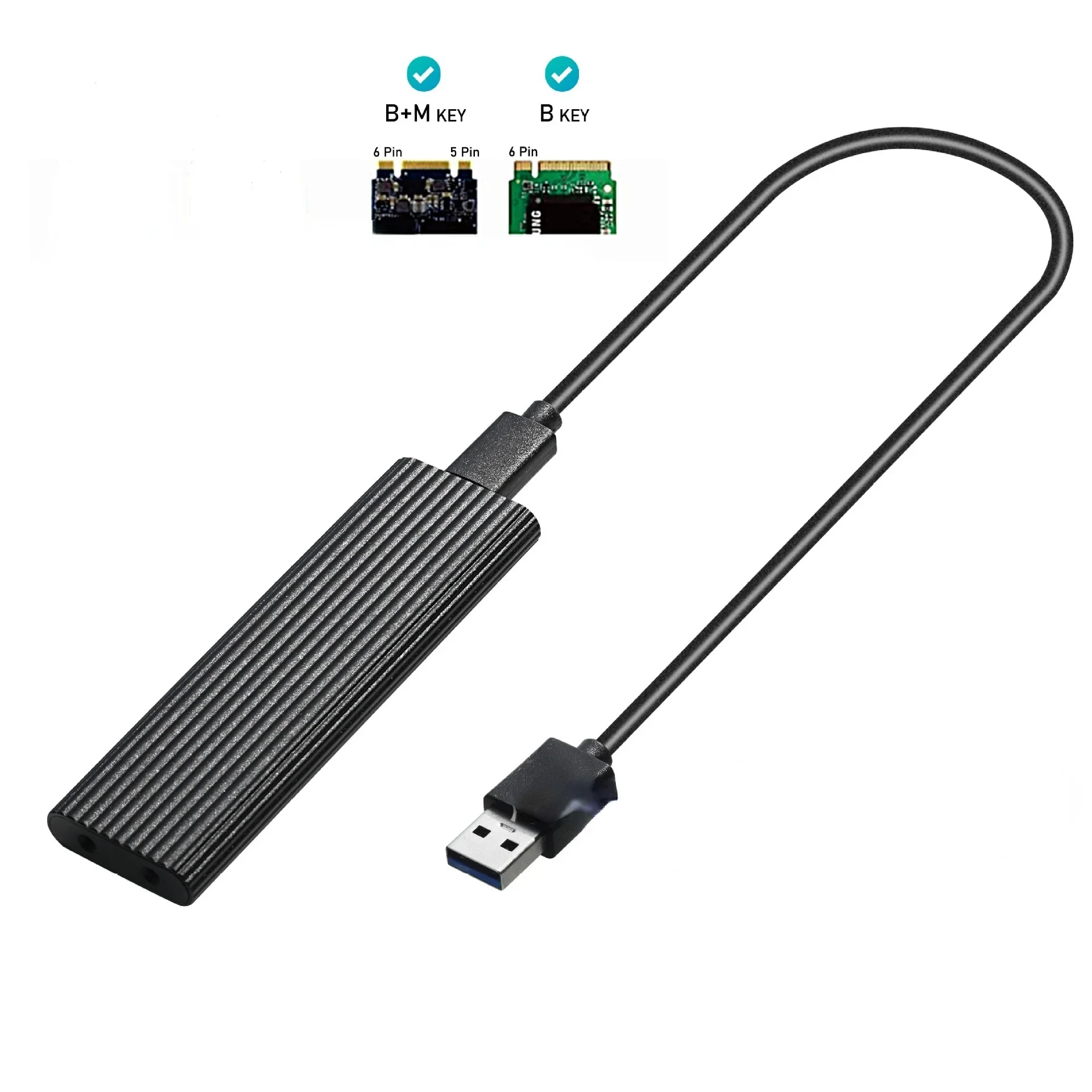 Корпус M2 SSD M.2 NVMe NGFF женский внешний адаптер чехол C 3 1 для ПК NVME SATA M/B Key