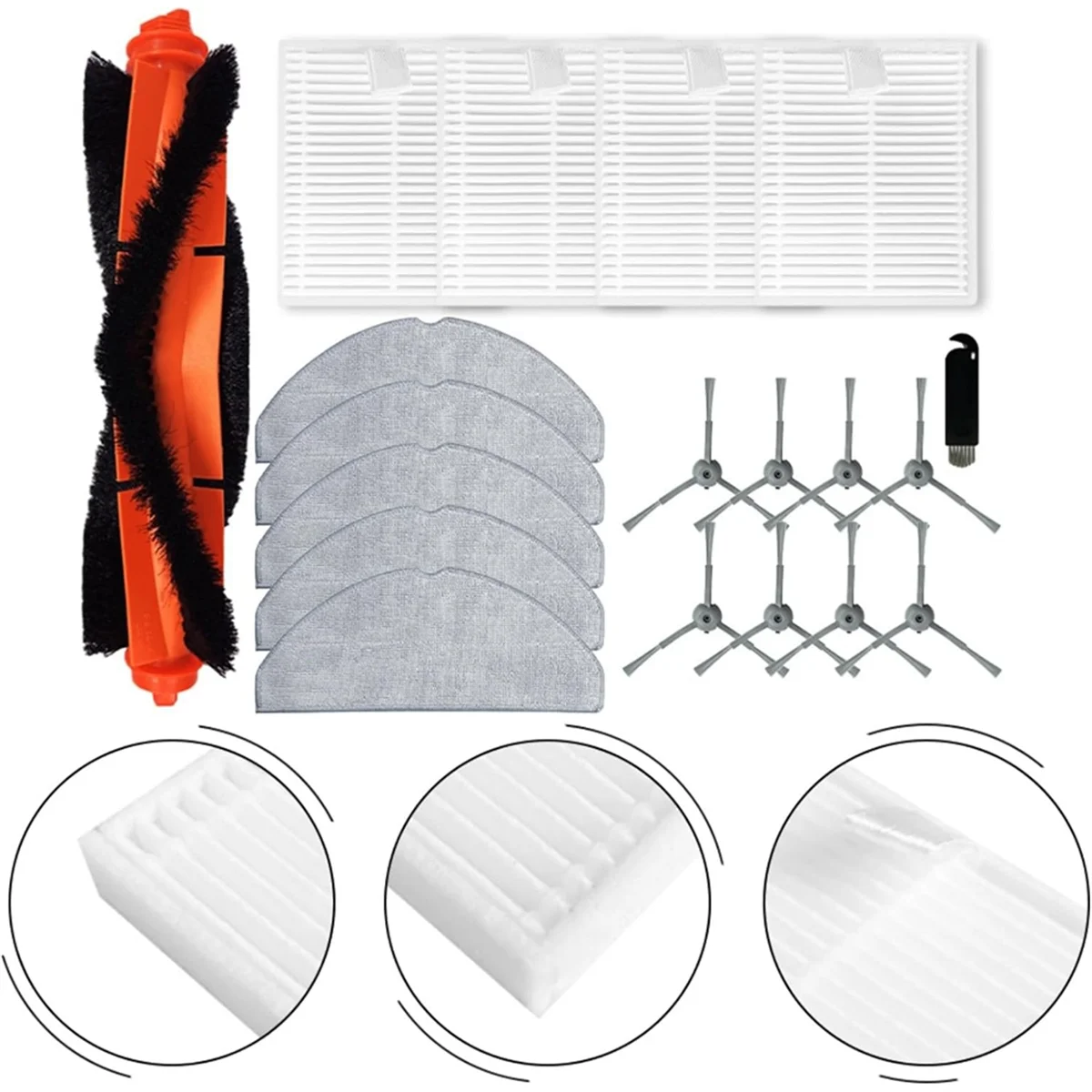 Для Lubluelu L20 робот-пылесос сменная основная боковая щетка HEPA-фильтр подушечки для