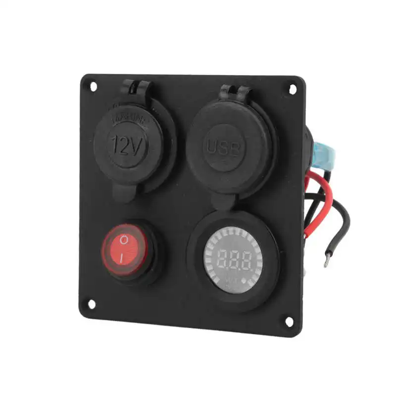 

Multifunction Switch Panel IP65 Waterproof Cigarette Outlet Panel for Buses Ships