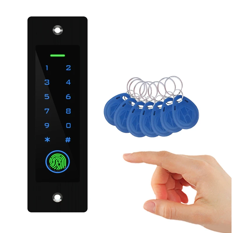 IP66 Waterproof Metal Fingerprint Access Control Touch Keypad RFID 125Khz Embedded Design Reader Access Controller images - 6
