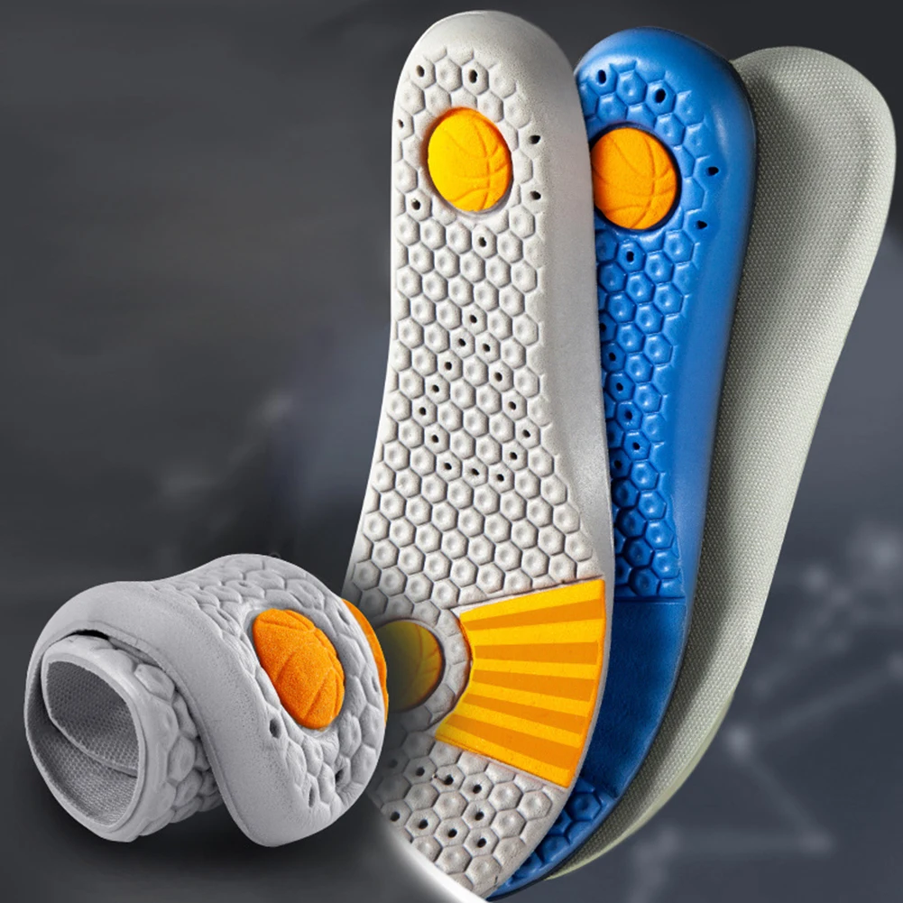 

New 1 Pair Sport Running Soft Insoles For Feet Man Women Memory Foam Insoles Pad Shock Absorption Breathable Shoes Sole