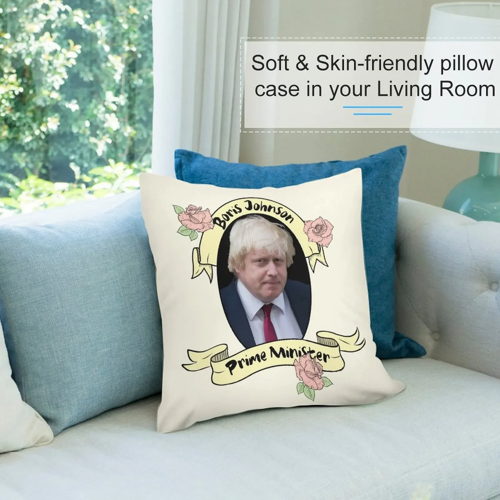 Декоративная подушка Борис Джонсон полиэстер