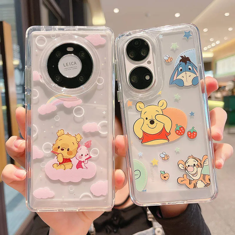

Disney Cute Cartoon Winnie The Pooh Phone Case for Huawei P30 P30Pro P40 P50Pro Mate30 40 Nova5 7 8 Honor 50 5G 50pro 5G case