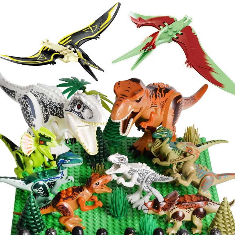 

Динозавр из фильма игрушка мир Юрского периода, кирпичи, индоминус Рекс, тираннозавр, строительные блоки, фигурки-Динозавры