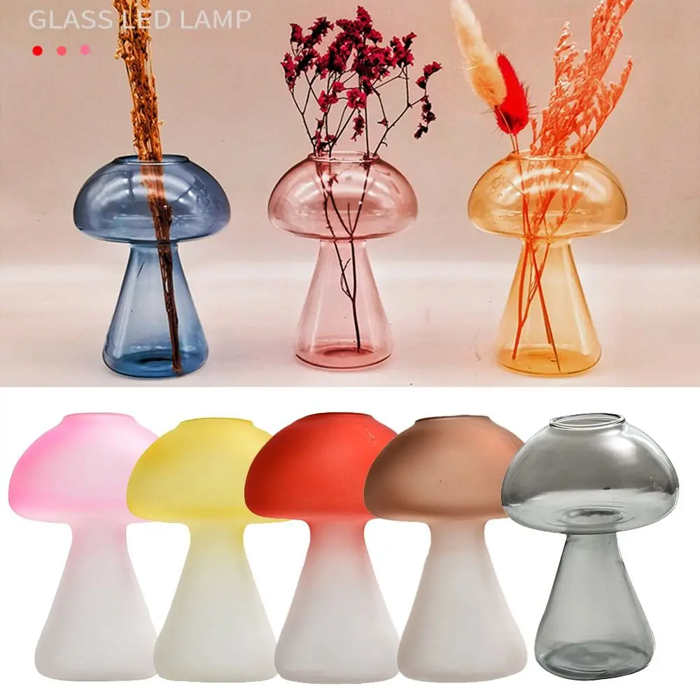 

Creative Hydroponic Transparent Plant Hydroponics Plant Mushroom Glass Vase Aromatherapy Bottle Flower Table
