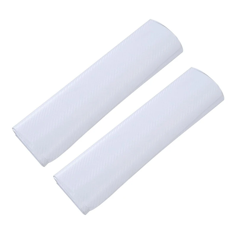 

2X White Chrome 3D Carbon Fiber Car Wrap Vinyl Sheet Film GLOSS Car Wrap