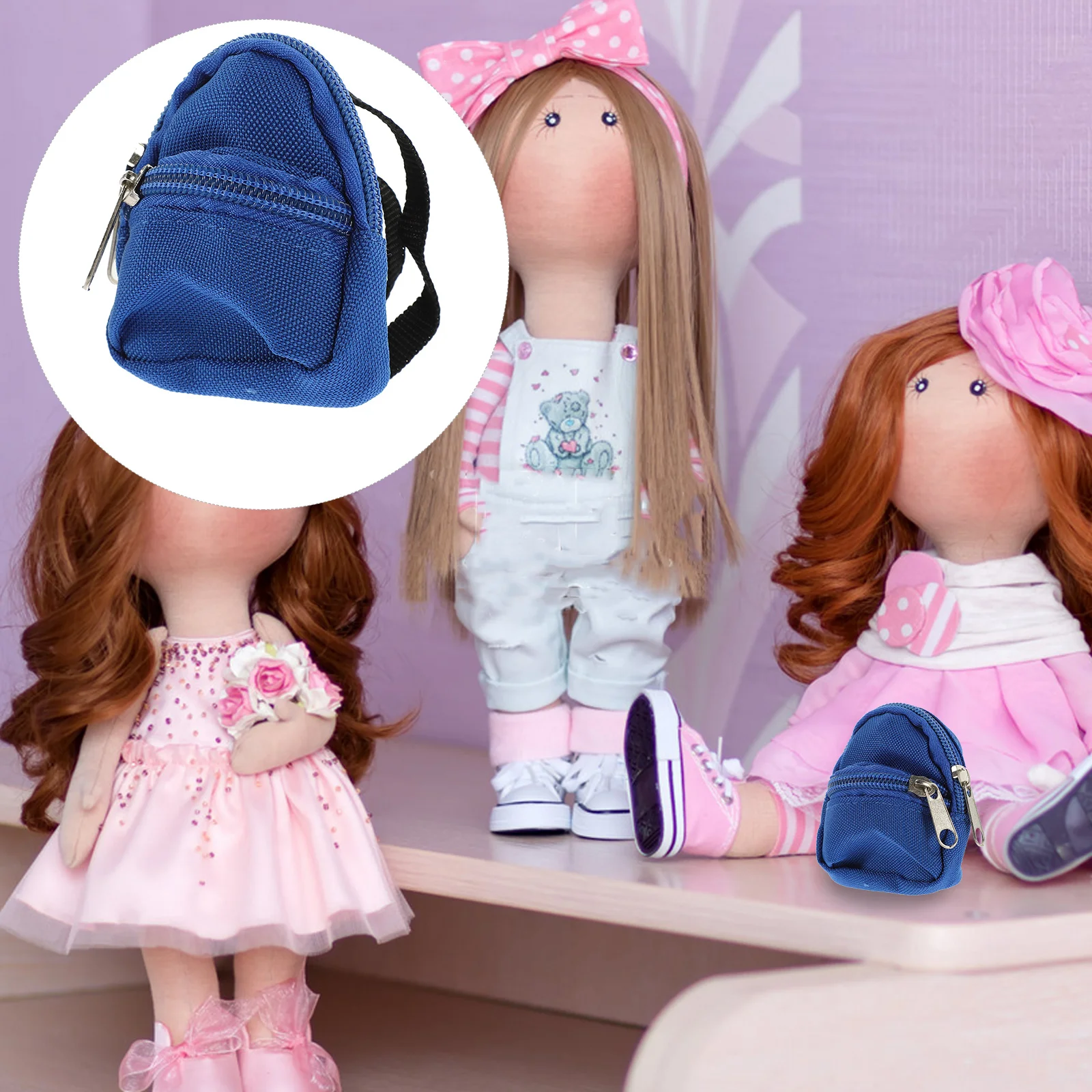 

Mini Bag Ornaments Miniature Backpack Decor Decorations Dolls Cloth Simulation Decorative House Micro Scene