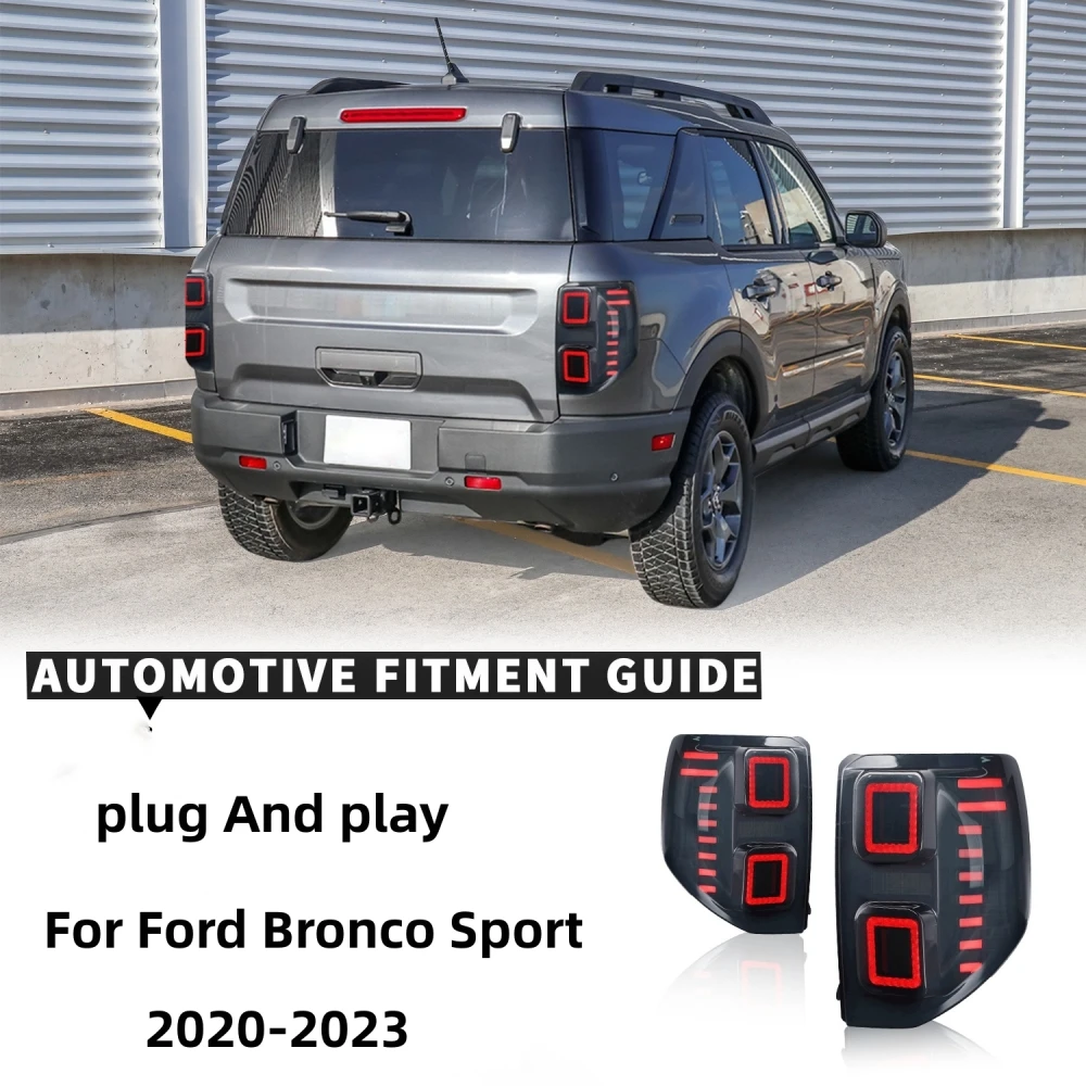 

Автомобильные фары для Ford Bronco Sport светодиодный задние фары 2020 2021 2022 2023 Запуск анимации последовательная Замена задних фар в сборе