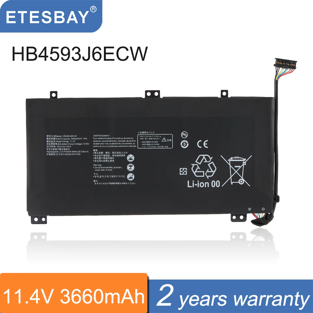 Сменный аккумулятор для ноутбука ETESBAYHB4593R1ECW 2019 Вт-ч Huawei Matebook X Pro i7 Mach-W29 MACH-W19B