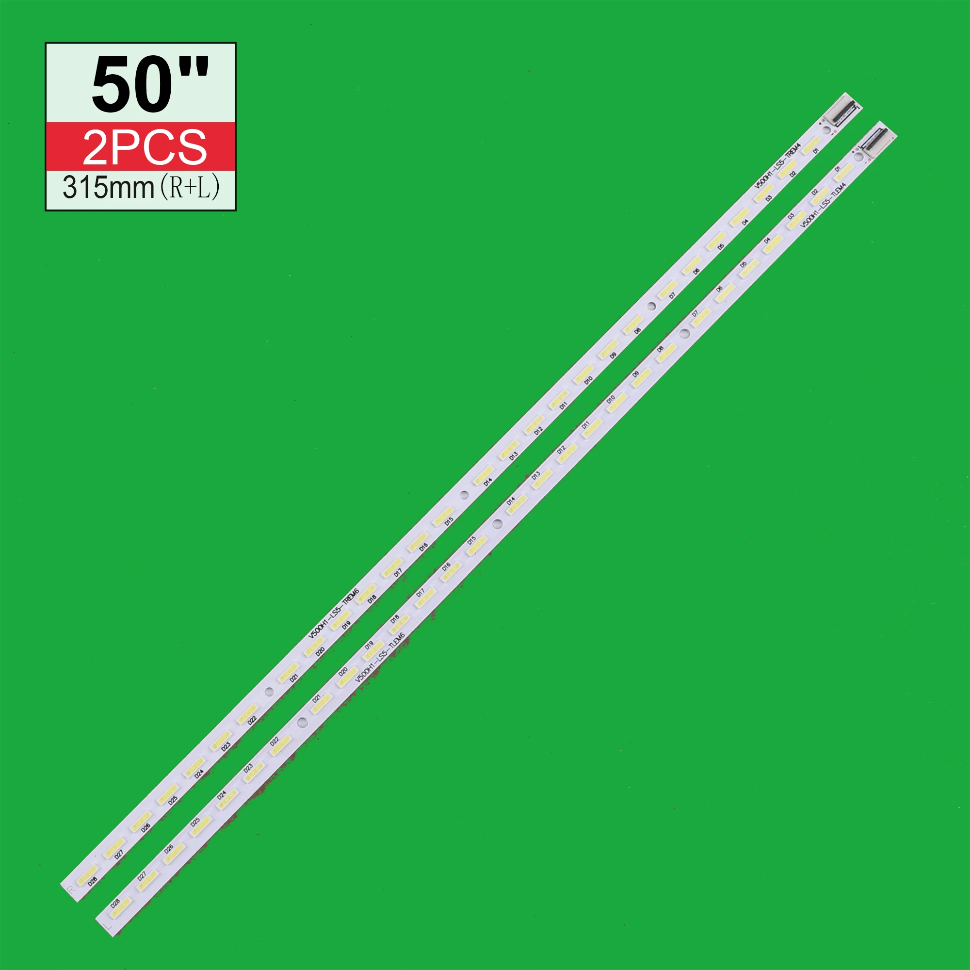 

New 2 PCS LED strip for LE50D8800 V500HJ1-LE1 V500H1-LS5-TLEM6 V500H1-LS5-TREM6 V500H1-LS5-TLEM4 V500H1-LS5-TREM4 E117098