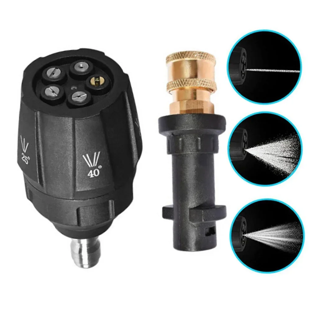 Максимальная универсальность и чистящая способность с насадками 5 в 1 для мойки