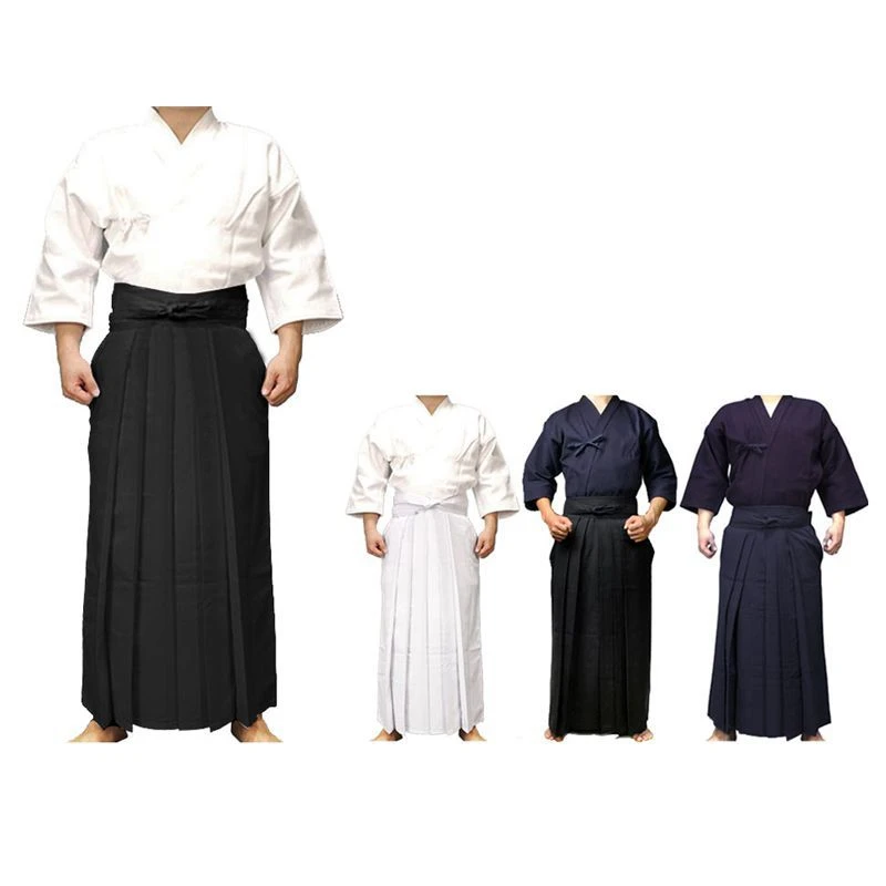 Kendo Uniform Japanese Traditional Clothes for Men Hakama Kendo Gi Male's Cotton Martial Arts Clothing Man's Aikido Hapkido Suit