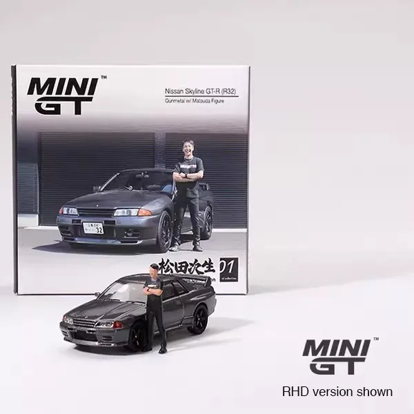 Фото MINIGT TSM 1:64 Подарки для подростков: Коллекционная модель автомобиля 869 Skyline R32 из литого металла №2