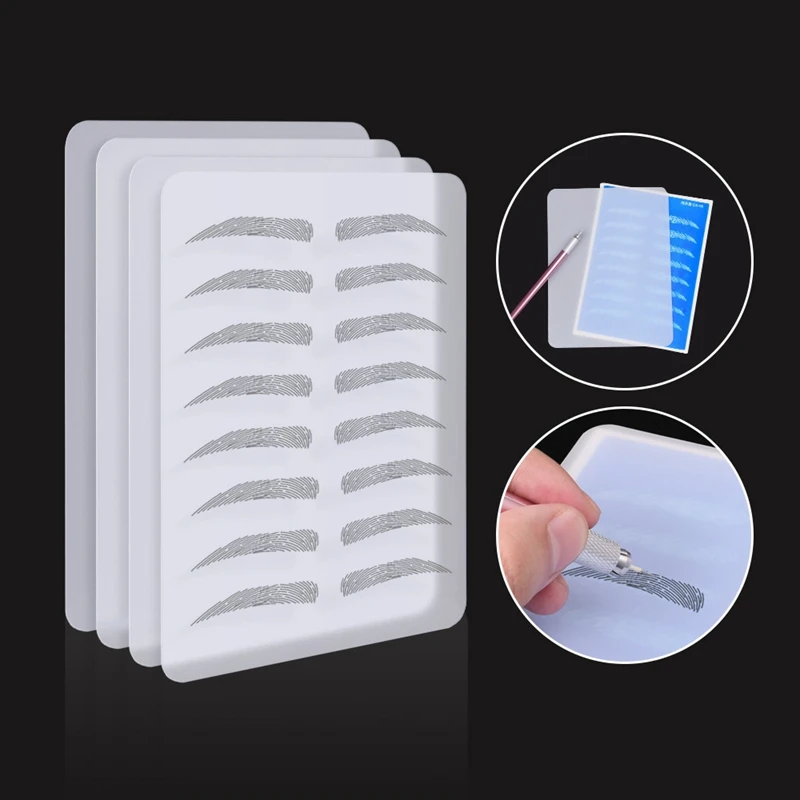 

10Pcs Transparent Silicone Practice Skin,Tattoo Eyebrow And Lips Practice Skin Tool For Beginner