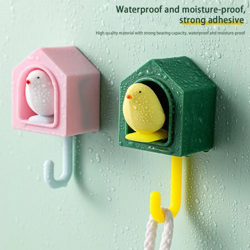 

Birdhouse Chain House Nest Wall Hook Holders Hanger Sparrow Bird Chain Whistle Rack Organize Storage Box Creati T7q5