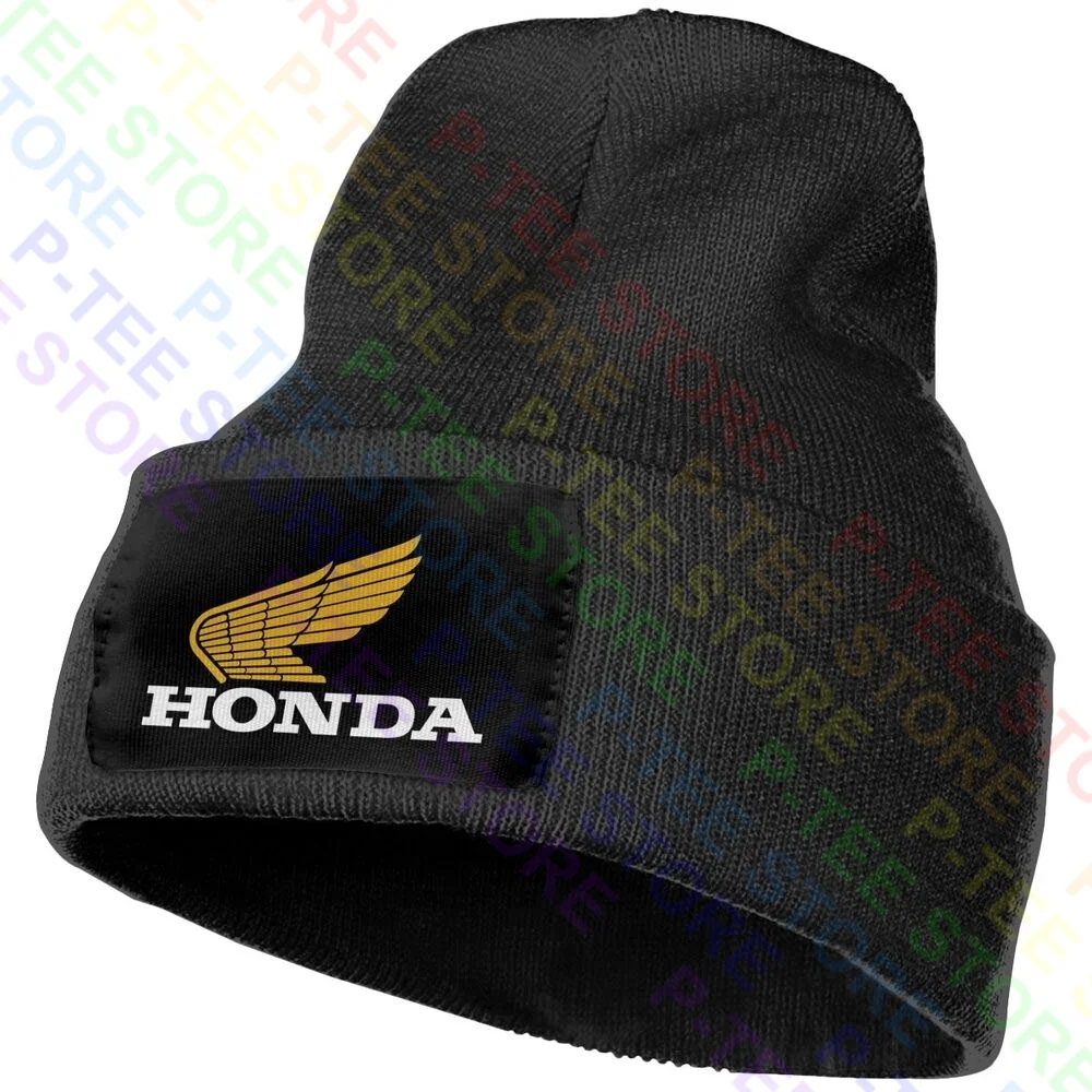 Трикотажная Шапка-бини с золотым крылом и логотипом Honda |