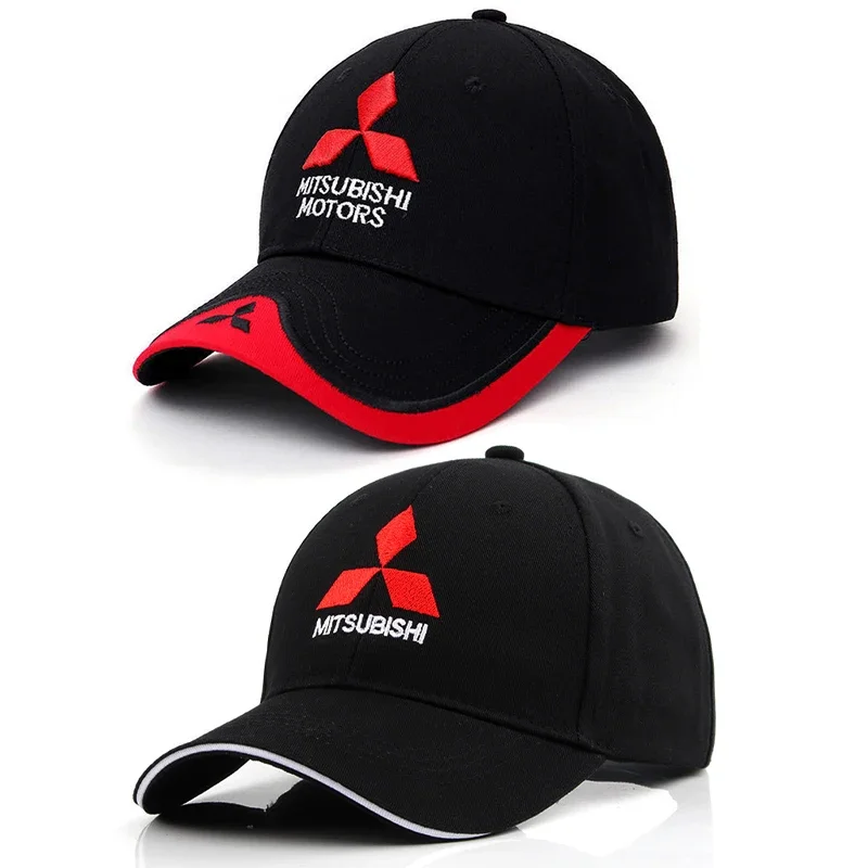 Автомобильная кепка с утиным язычком для Mitsubishi 3D Hat Cap Car MOTO GP Racing F1 Бейсбольная