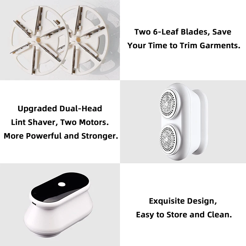 Триммер для одежды с двумя головками и цифровым дисплеем