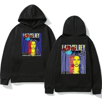 singer lana del rey music music album print hoodie for men women vintage hip hop oversized hooded sweatshirt streetwear pullover