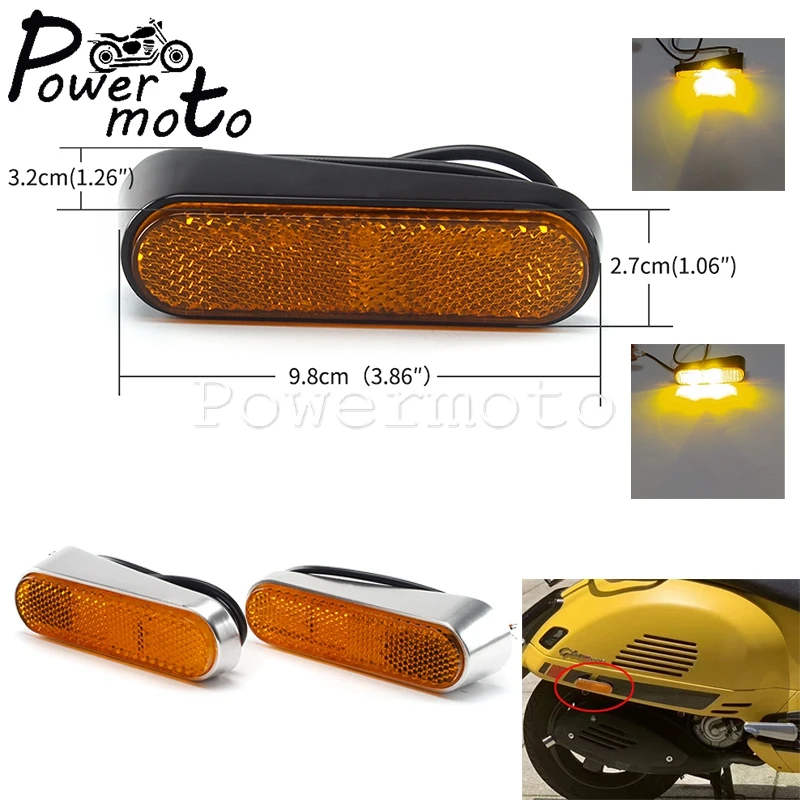 

Мотоциклетные янтарные светодиодные боковые поворотные сигнальные огни CNC индикатор левый и правый для GTS 300 250 S150 Sprint 150 PRIMAVERA 150