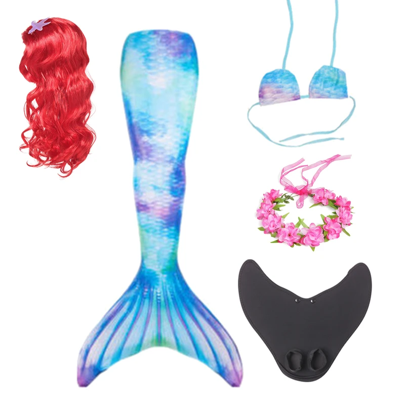 

Kids Little Mermaid Tails Swimsuit Mermaid Swimming Wear Parenting Baby Cosplay Costume Children Fantasy For Halloween Party