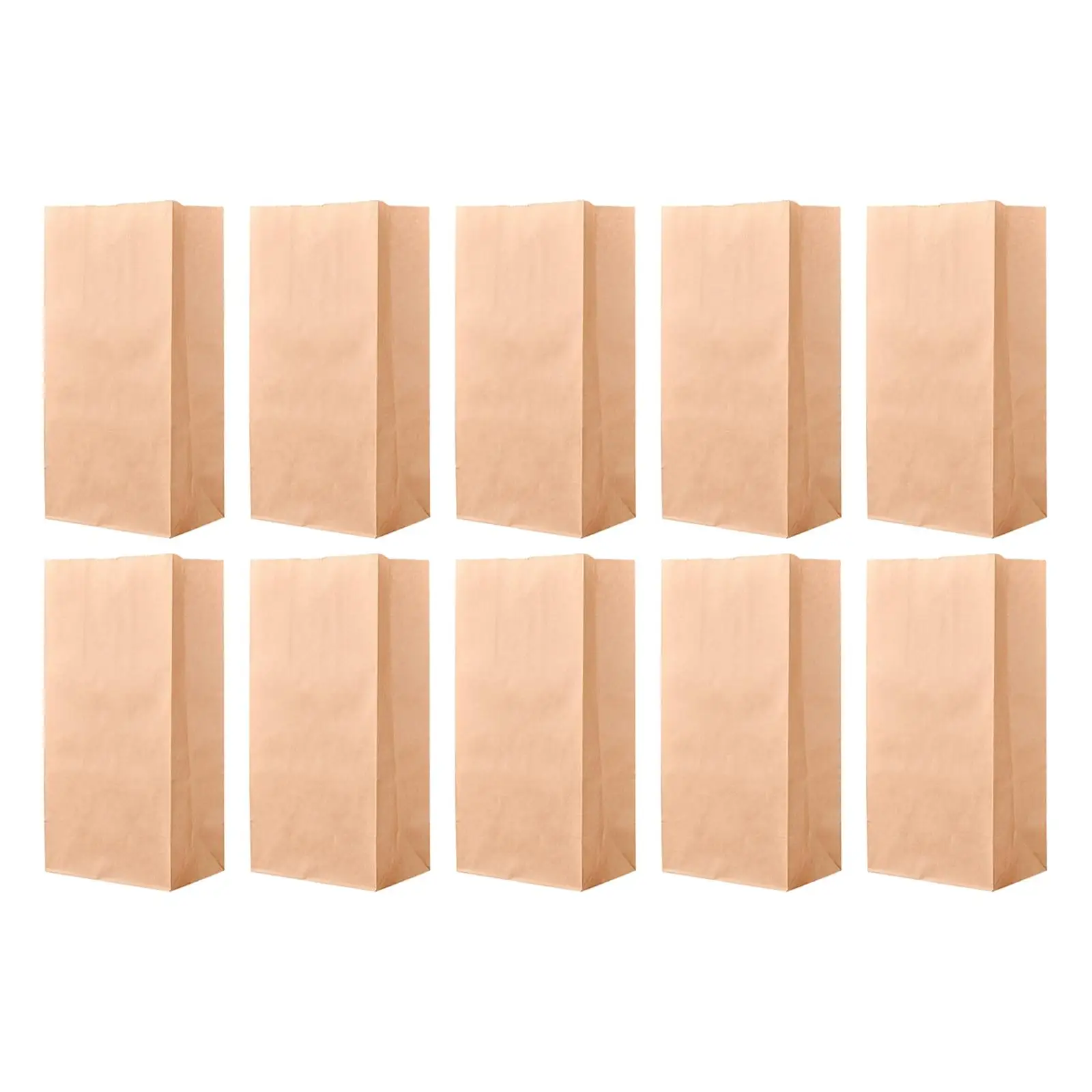 

10 Pieces 65G Paper Lunch Bags Bread Bags Gift Bags for Birthday Parties, Lawn Bags