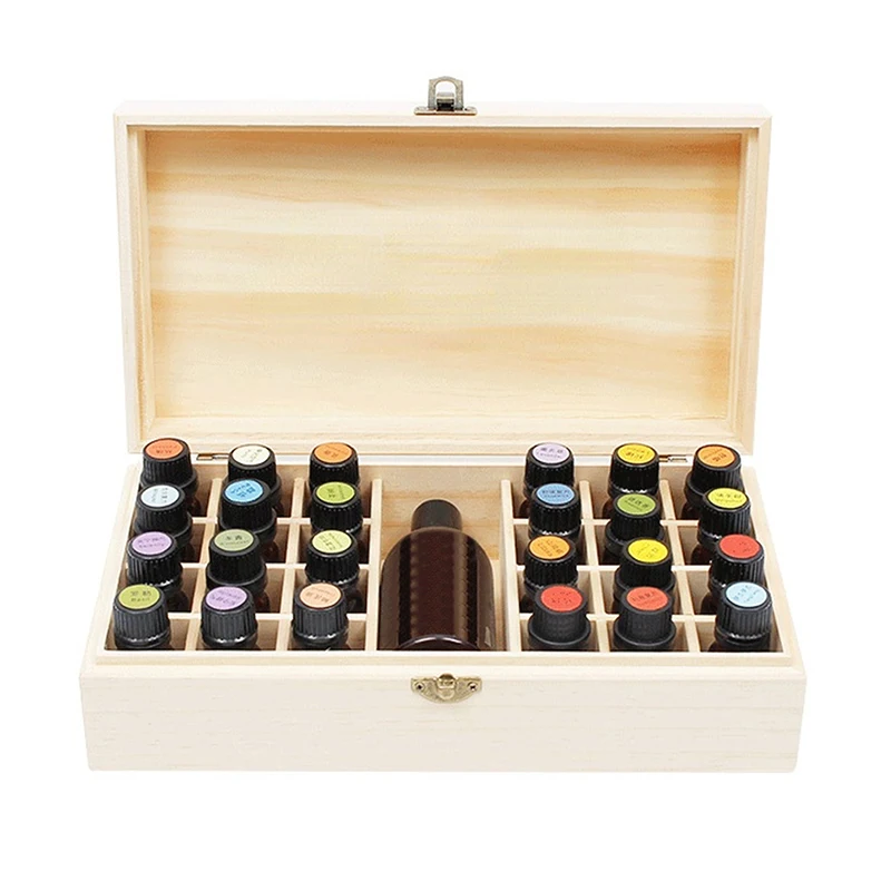

Essential Oil Storage Wooden Box Compartment Storage Box Compartment Essential Oil Display Box