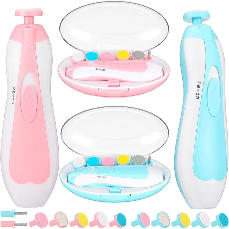 

Baby Nail Trimmer Multifunctional Electric Baby Nail File Clippers Toes Fingernail Cutter Trimmer Manicure Tool Set Baby Care