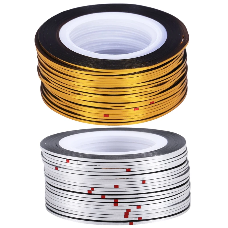 

40 шт., наклейки для ногтей, полоски для ногтей