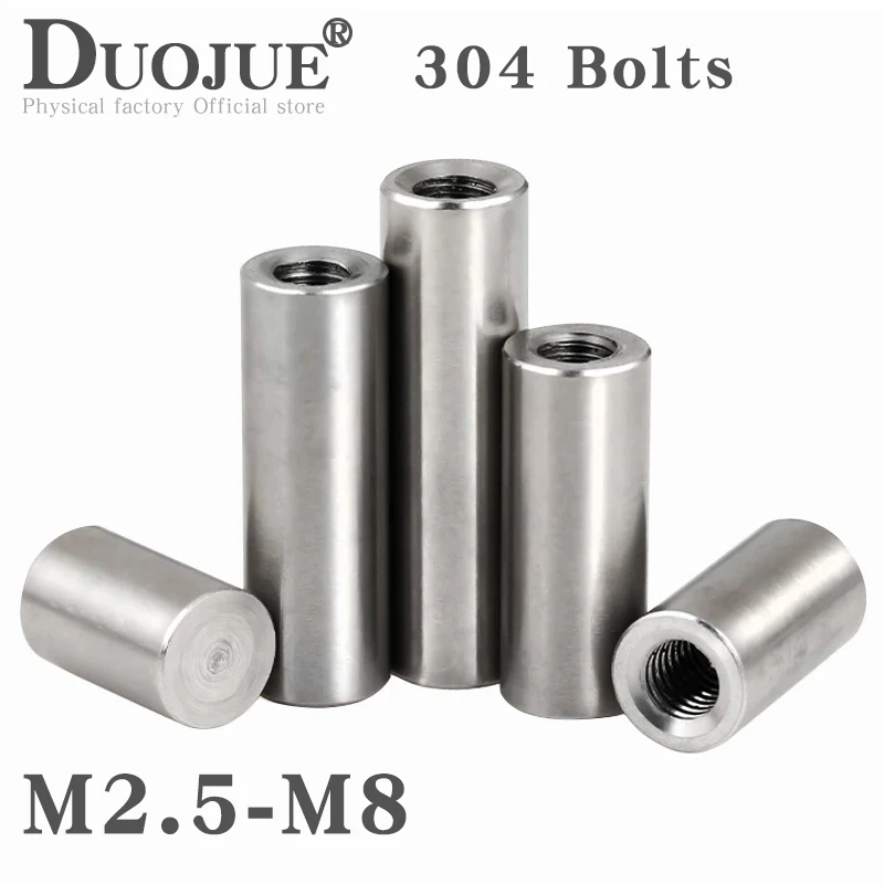 

304 Stainless Steel Hollow Inner Thread Guide, Cylindrical Wire Dowel Inner Cylindrical Iocating Pin M2.5 M3 M4 M5 M6 M8