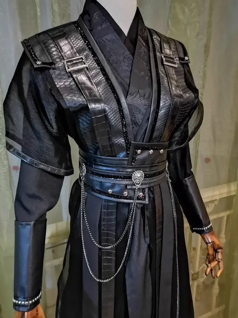 Роскошный карнавальный костюм Hanfu для мужчин традиционный китайский винтажный