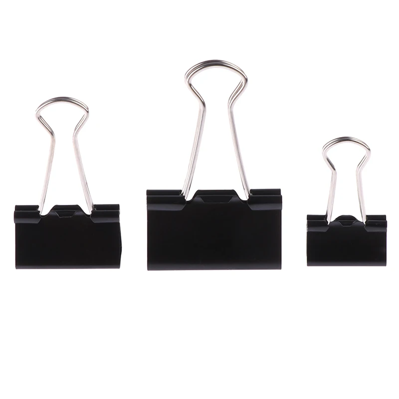 

10 pcs/lot Black Metal Binder Clips 19 / 25 / 32 mm Notes Letter Paper Clip Office Supplies Binding Securing clip Product