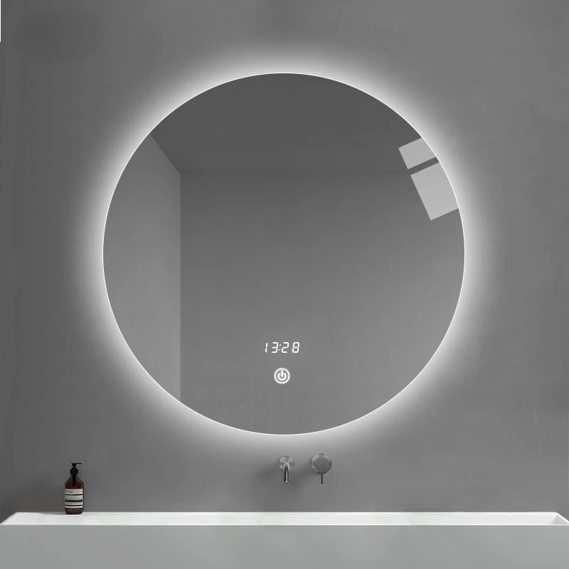 

Nordic Bathroom Led Mirror Round Anti Fog Bathroom Decoration Mirror With Led Light Touch Espejos Grandes Led Makeup Mirror