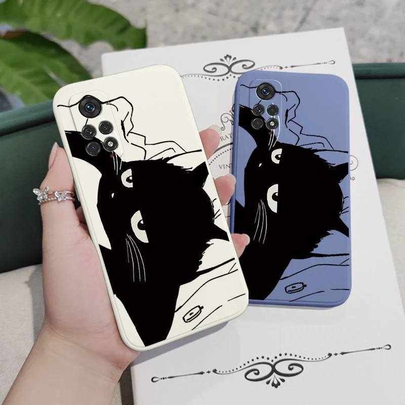 Aggrieved Cat Phone Case For Xiaomi Redmi Note 12 12S 11 11S 10 10A 10T 10S 9T 9 8 7 Pro Plus 10C 9A 9C 9T 4G 5G Cover
