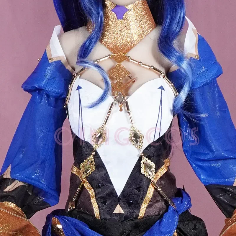 Костюм для косплея Genshin Impact Layla парик костюмы в китайском стиле аниме на Хэллоуин