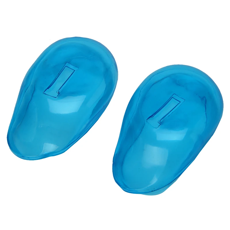 

2Pcs Blue Clear Silicone Ear Cover Earmuffs Hair Dye Shield Protect Salon Color