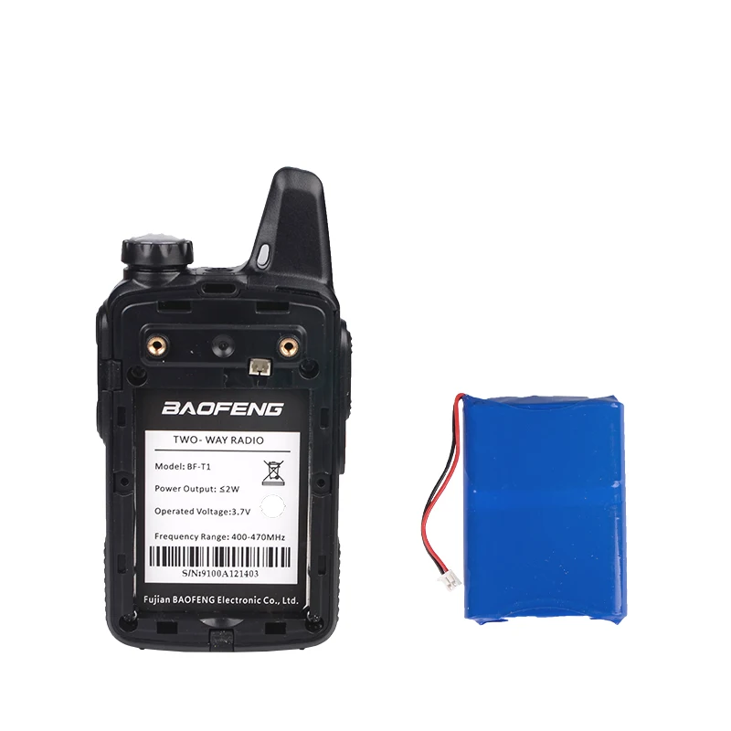 1pc Mini Baofeng Walkie Talkie 10km BF-T1 UHF 400-470MHz LCD Portable Two Way Radio Kids Toy Wireless Intercom FM Ham Radio