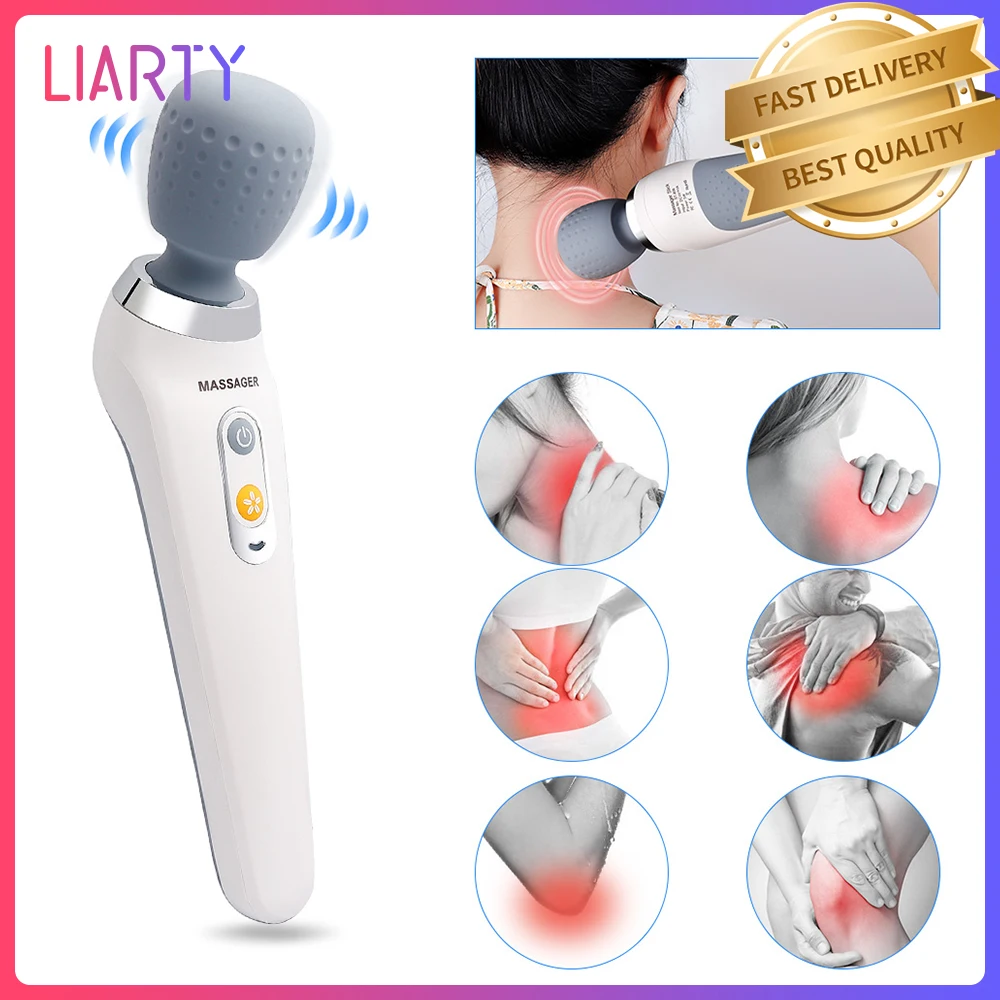 

Electric Handheld Wand Massager 5 Vibration Modes High Frequency Body Neck Back Muscle Relax Vibrating Deep Tissue Massage