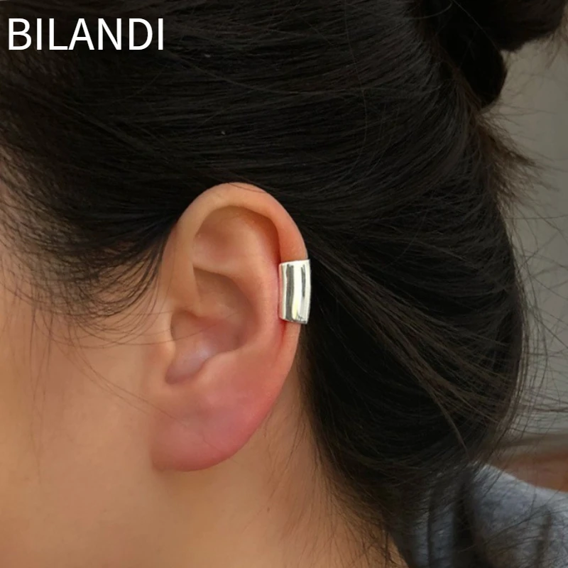 

Bilandi Stylish Trendy Jewelry Hip Hop Clipe Earring 1 PC Smooth Simply Cool Earcuff Earring for Women Accessories Gift