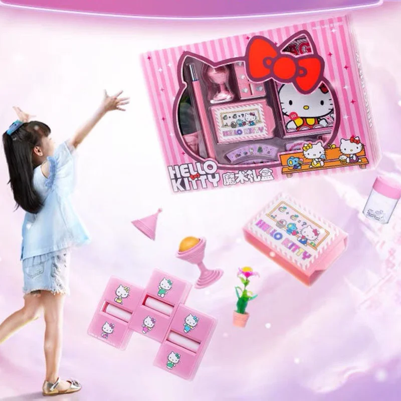 

Sanrio Hellokitty Chidlren Magic Tricks Toys Simple Magic Props Magic Beginner Children With MagicTeaching Kit For Birthday Gift