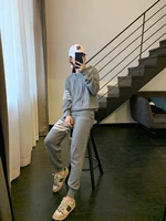 2022 spring tb college style thickened four bar thin couple hooded sweater sweatpants striped hooded suit