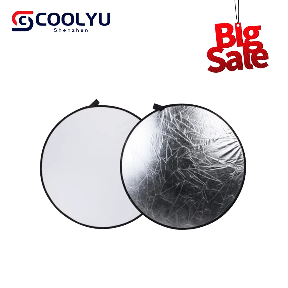 60 см 2 в 1 серебристый/белый складной фотоотражатель