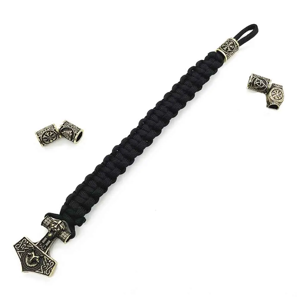 Женский амулет Тора молотка волка аксессуары черный Паракорд для выживания