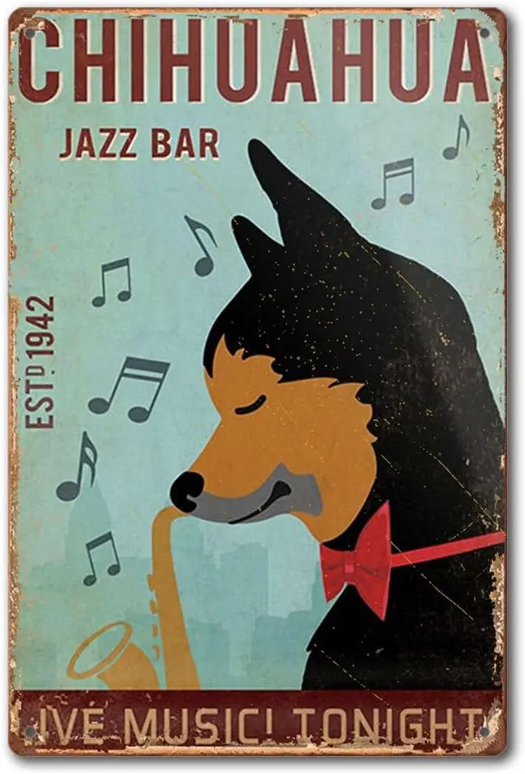 Gft for Chhuhu Lovers Custom Yer Poster Jzz Br Wll rt Coffee Shop Bthroom Home Lvng Decor Vntge Metl Tn S