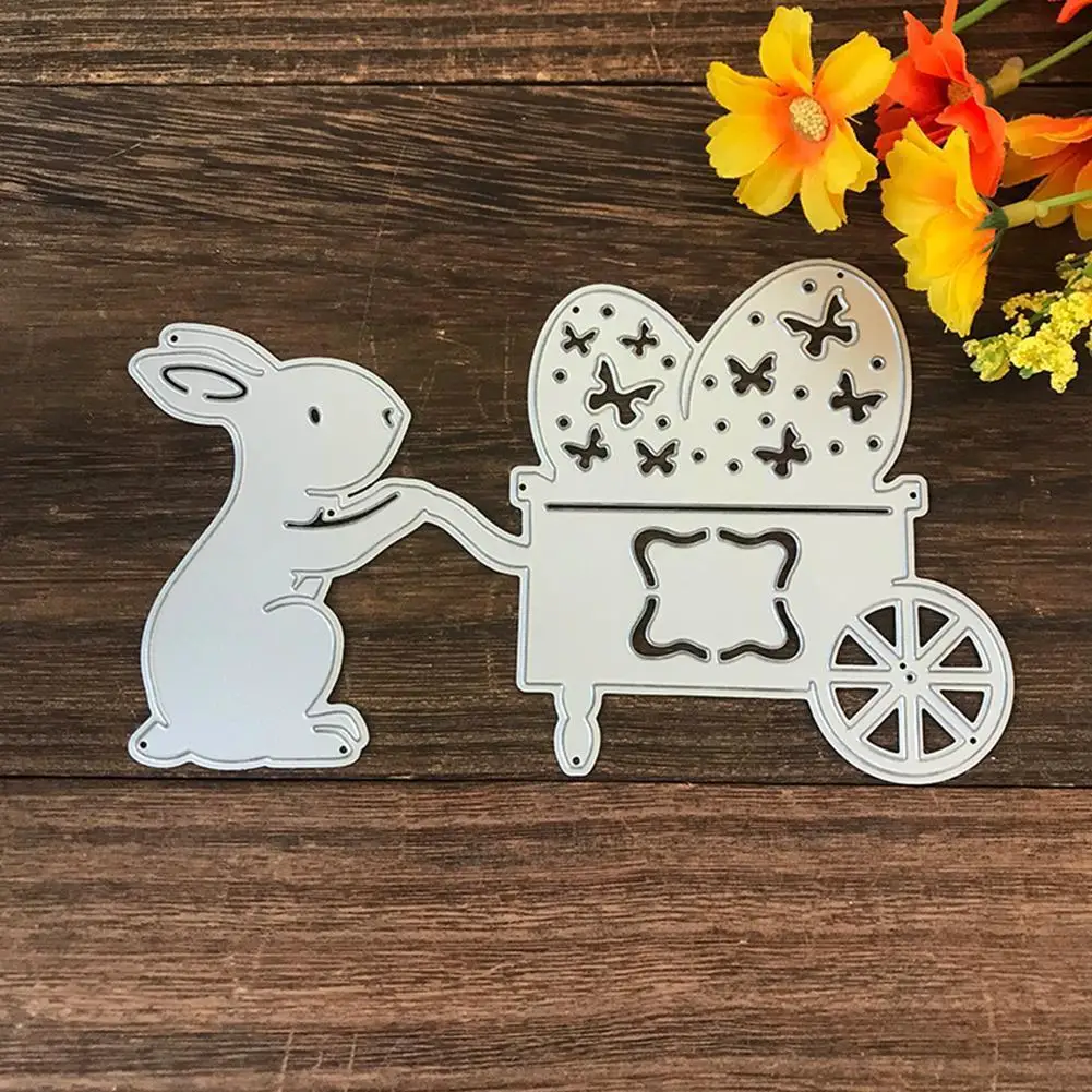 

New Metal Cutting Dies Bunny Shaped Easter Scrapbooking Making Greeting Album Card N4X5