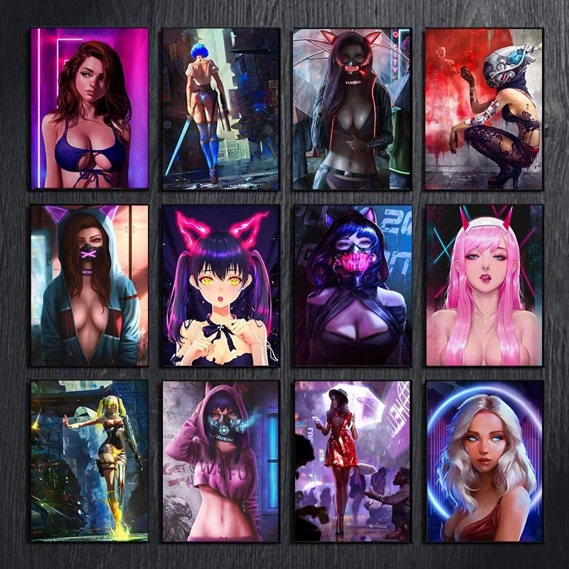 

Anime Dream Girl Canvas Paintings Mask Cartoon Poster Prints Comic Character 001 Wall Art Pictures Bar Game Room Home Decoration