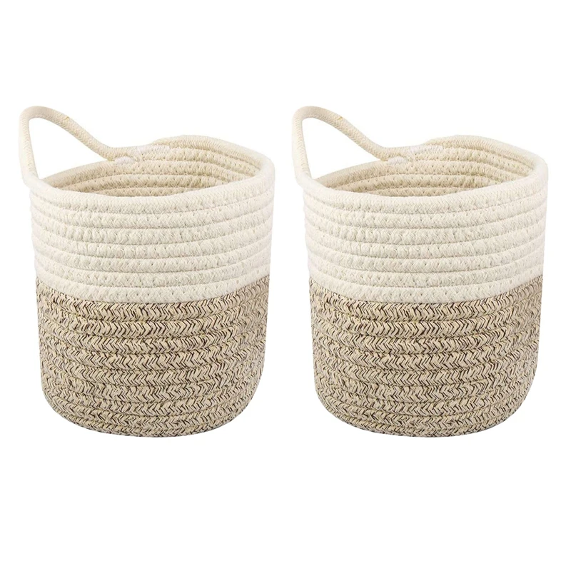 

Подвесная плетеная настенная корзина, маленькая подвесная корзина для декора стен фермерского дома, предназначенная для украшения фермерс...