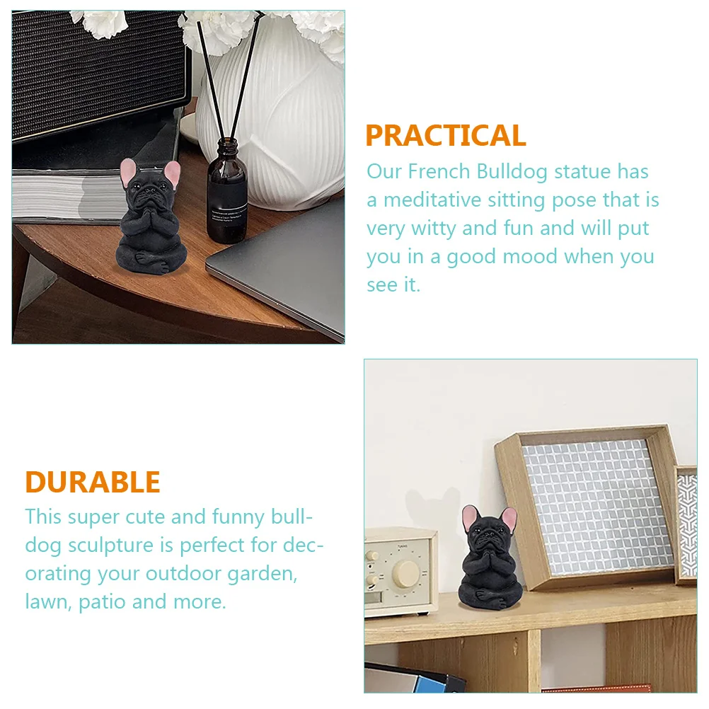 Домашние украшения французский бульдог статуэтка поделки полимерная скульптура