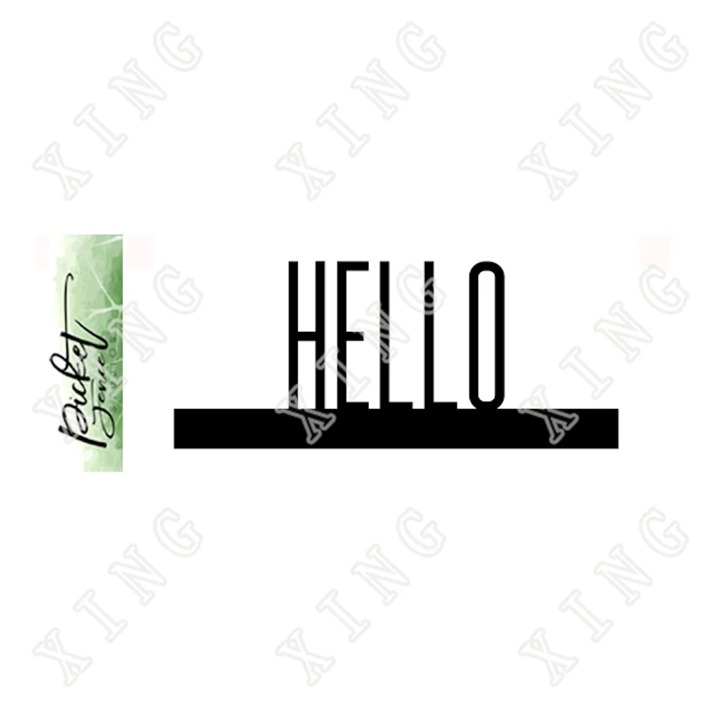 

2022 Taller Hello Word Topper Cutting Dies Diy Craft Wax Paper Scrapbooking Greeting Card Diary Album Decoration Embossing Molds