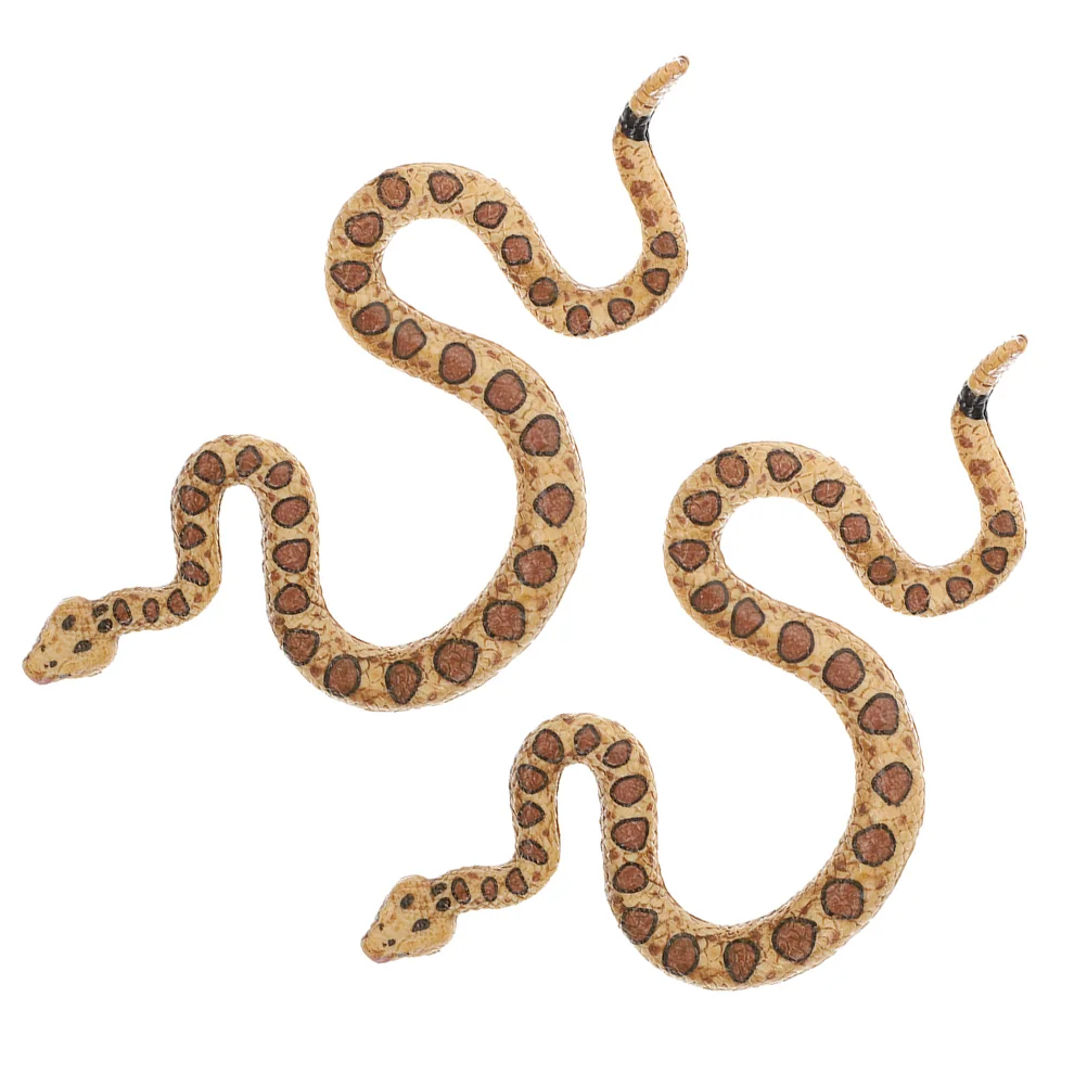 

2Pcs Highly Simulation Fake Snake Models Simulation Animal Model Prank Props